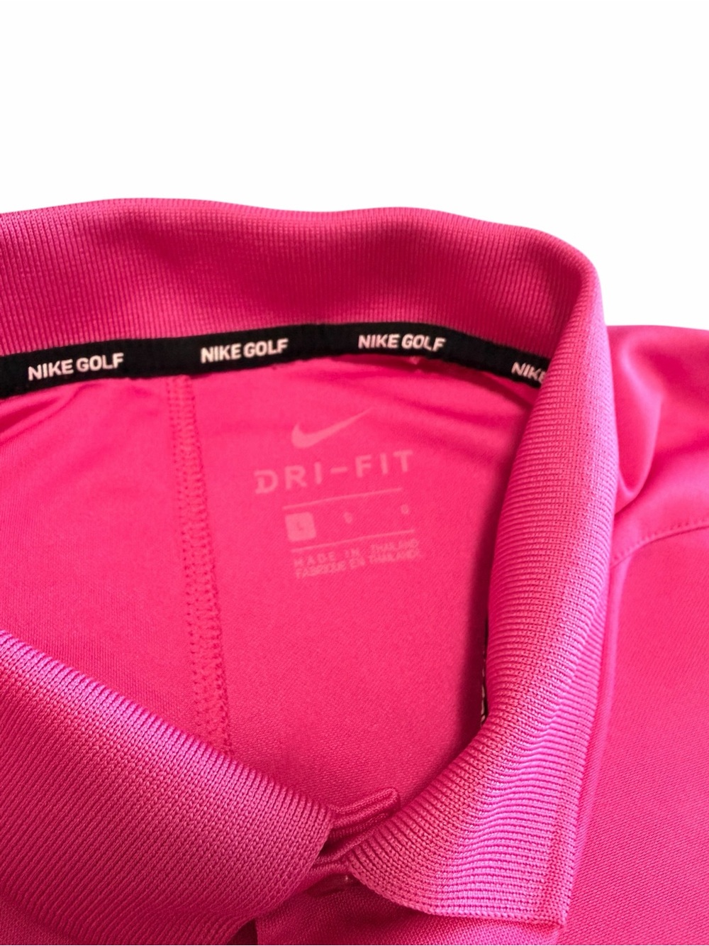 Nice Nike Golf golf polo shirt 90s y2k style Dri-FIT pink Men's large athletic - Picture 4 of 6